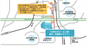 ブルワリーの地図